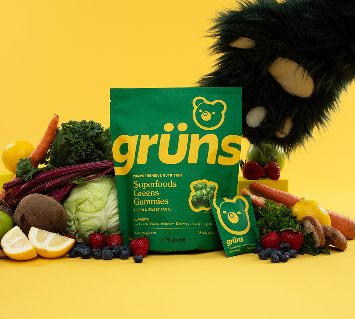 Grüns ingredients illustration